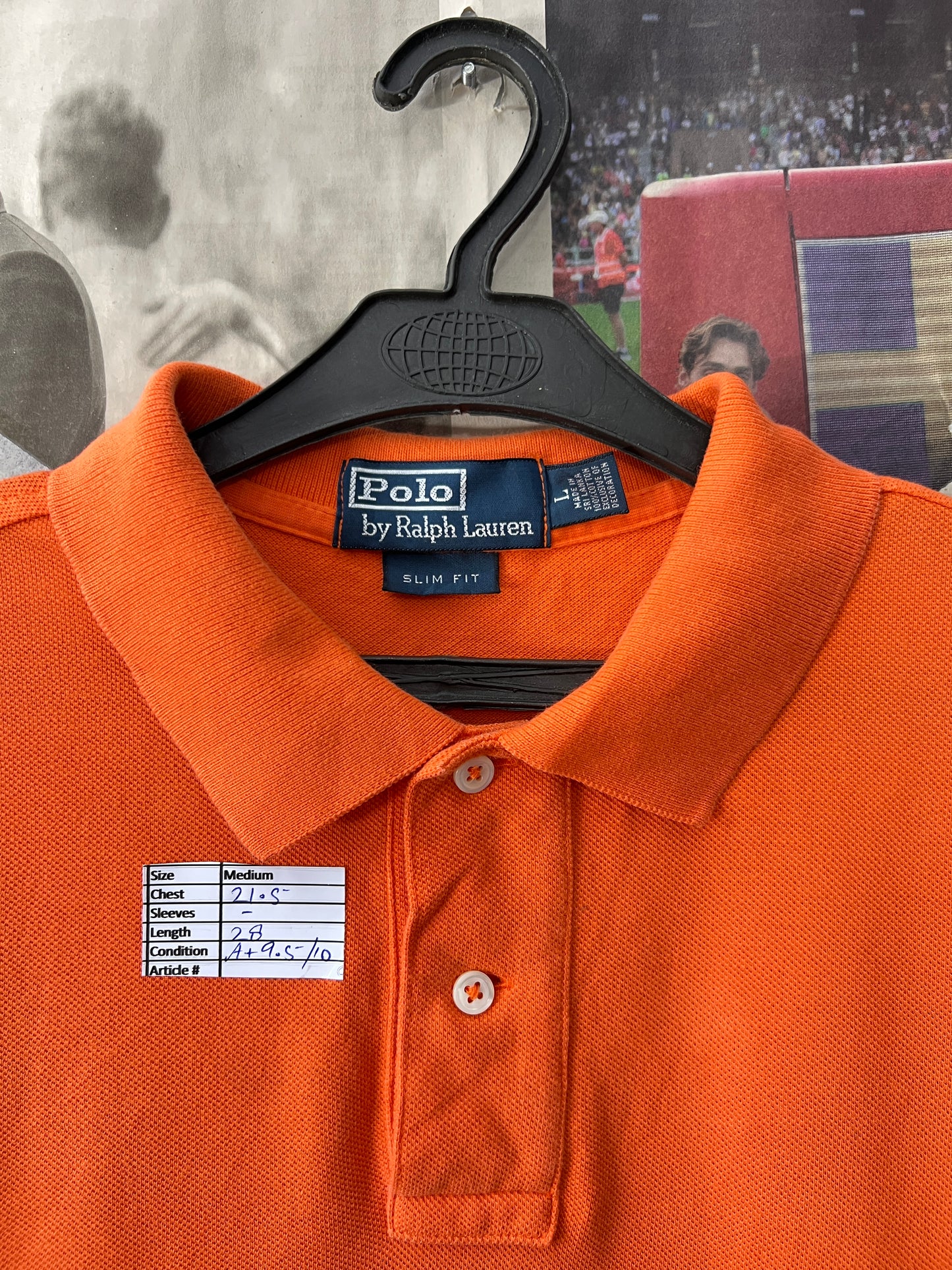 Ralph Lauren® Medium | Chest 21.5 | Orange | Polo | Cotton
