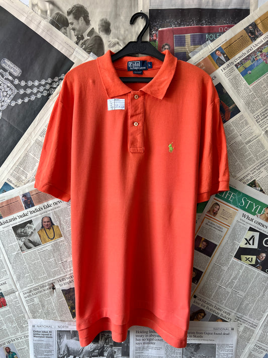 Ralph Lauren® Medium | Chest 21.5 | Burnt Orange | Polo | Cotton