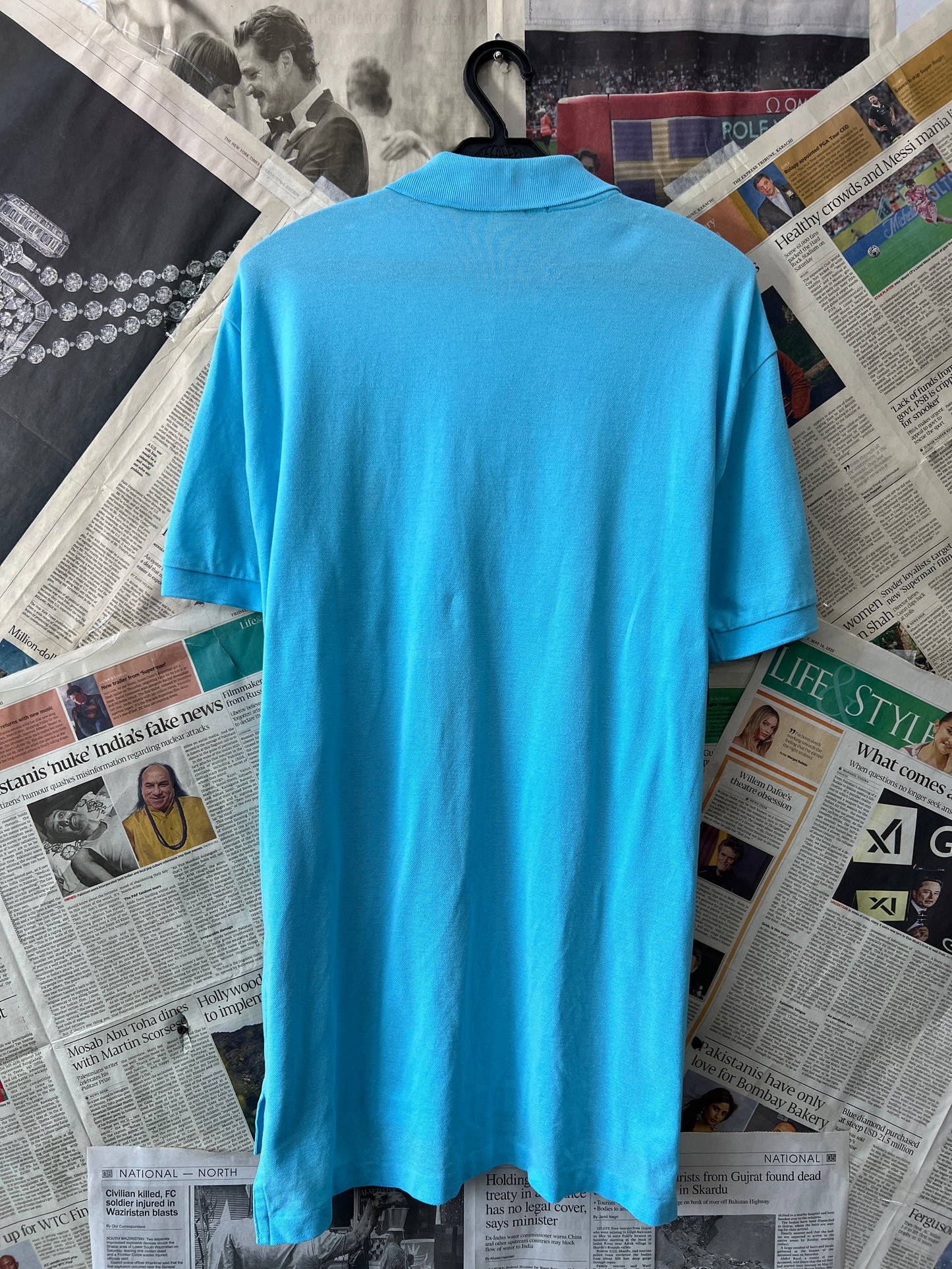 Ralph Lauren® Medium | Chest 21.5 | Cyan | Polo | Cotton | 797