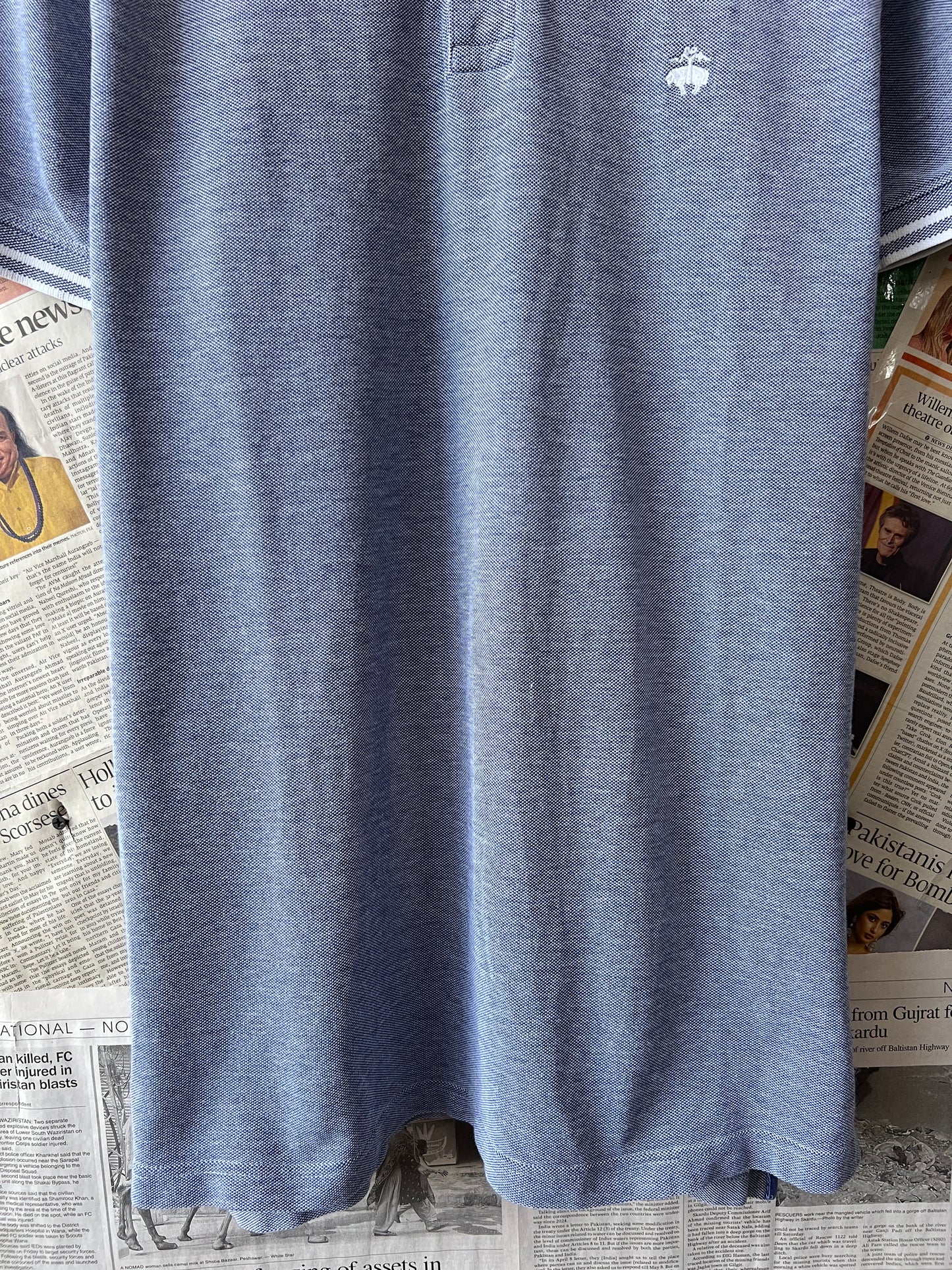 Brooks BrothersĀ® Large | Chest 23 | Grey | Polo | Cotton | 671