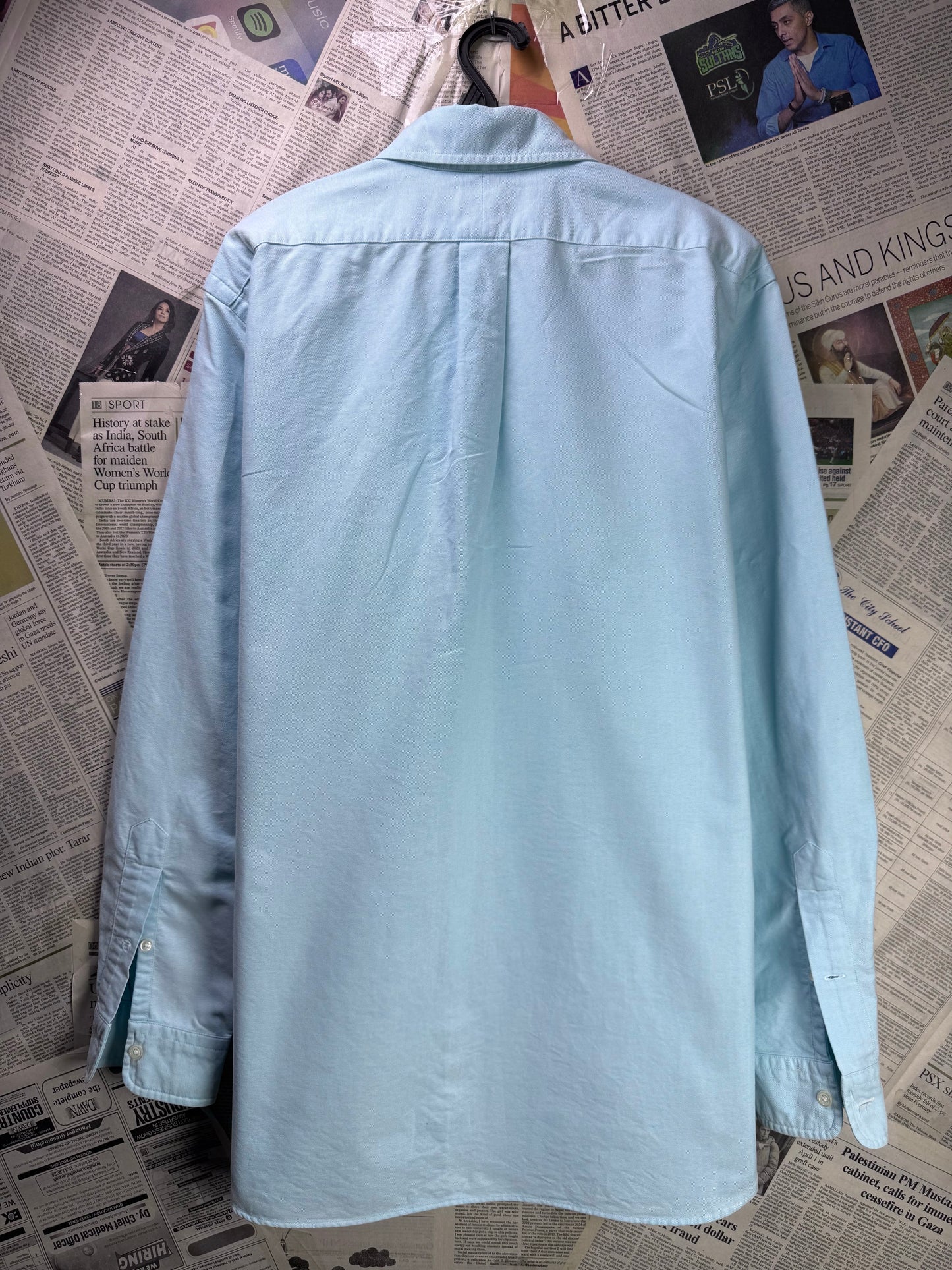 Ralph Lauren® L/XL | Chest 24.5 | Cyan | Oxford Shirt | Cotton | 3521