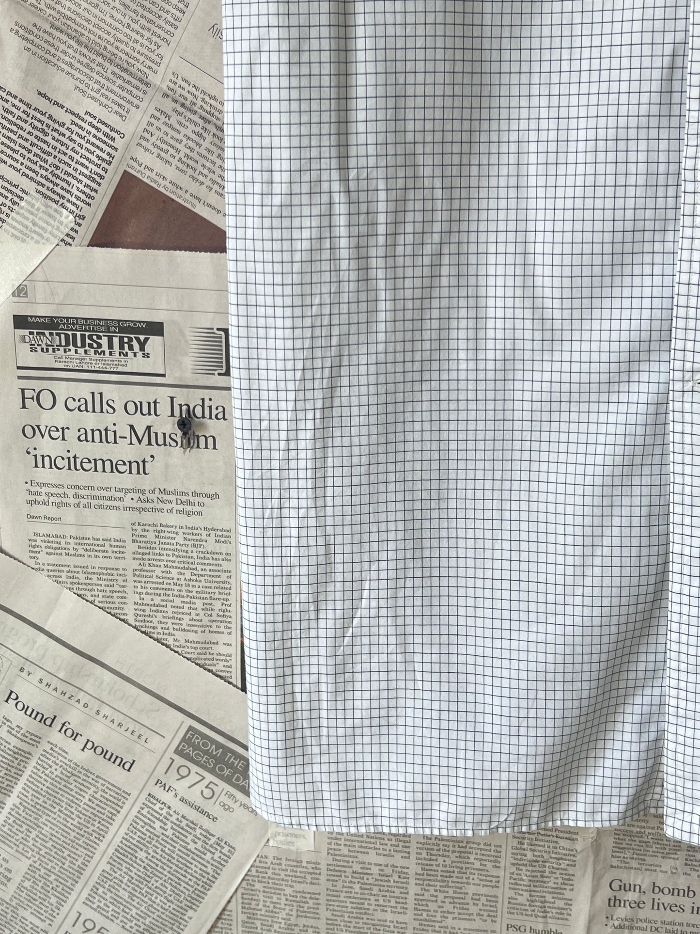 Ralph Lauren® Box Check on White – (Chest: 25.5)