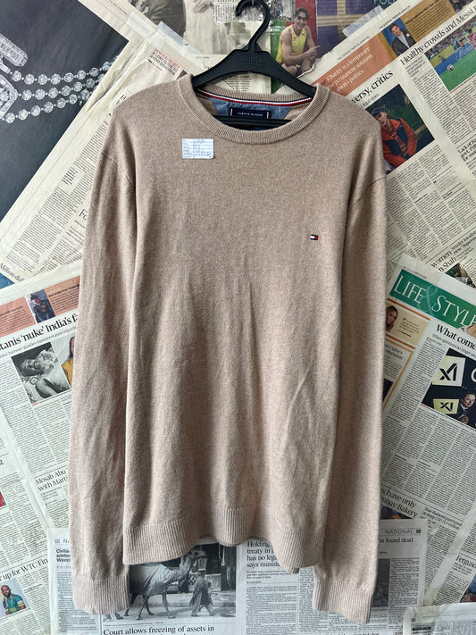 T*mmy Hilfiger® Large | Chest 23 | Dark Beige | Sweater | Cotton-Cashmere Blend | 600