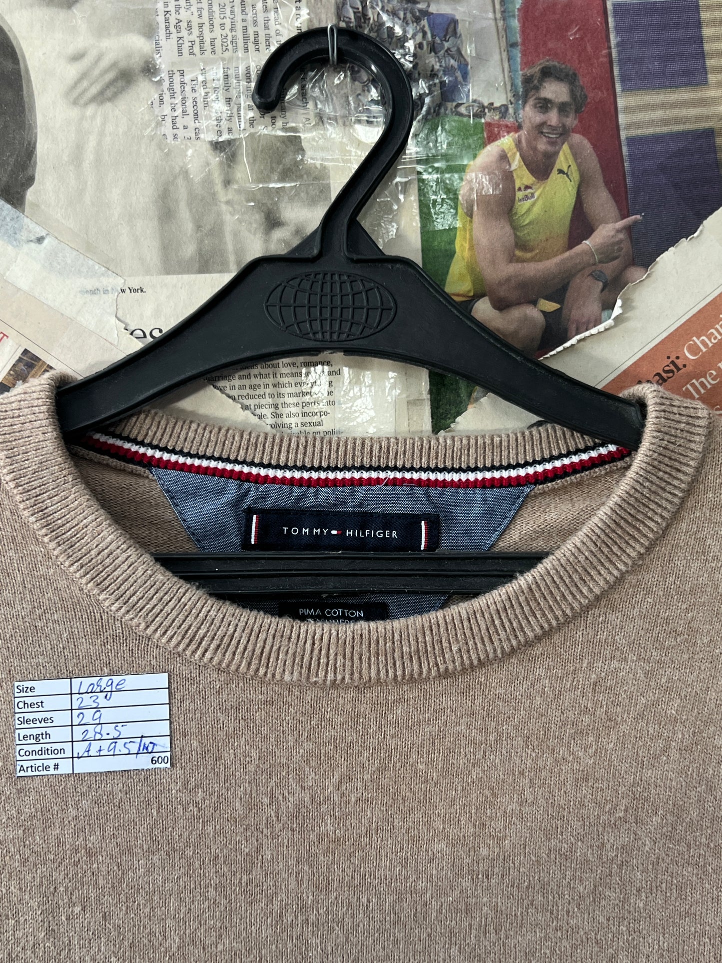 T*mmy HilfigerĀ® Large | Chest 23 | Dark Beige | Sweater | Cotton-Cashmere Blend | 600