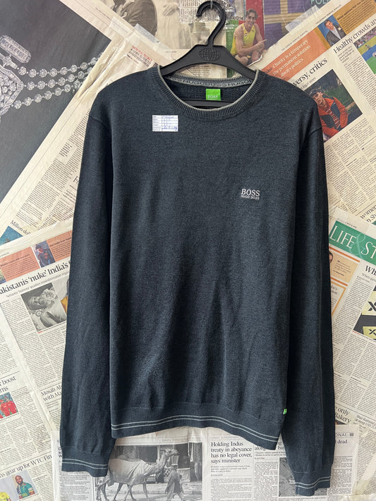 H*go Boss® Medium | Chest 21.5 | Charcoal Grey | Sweater | Cotton-Acrylic Blend | 602
