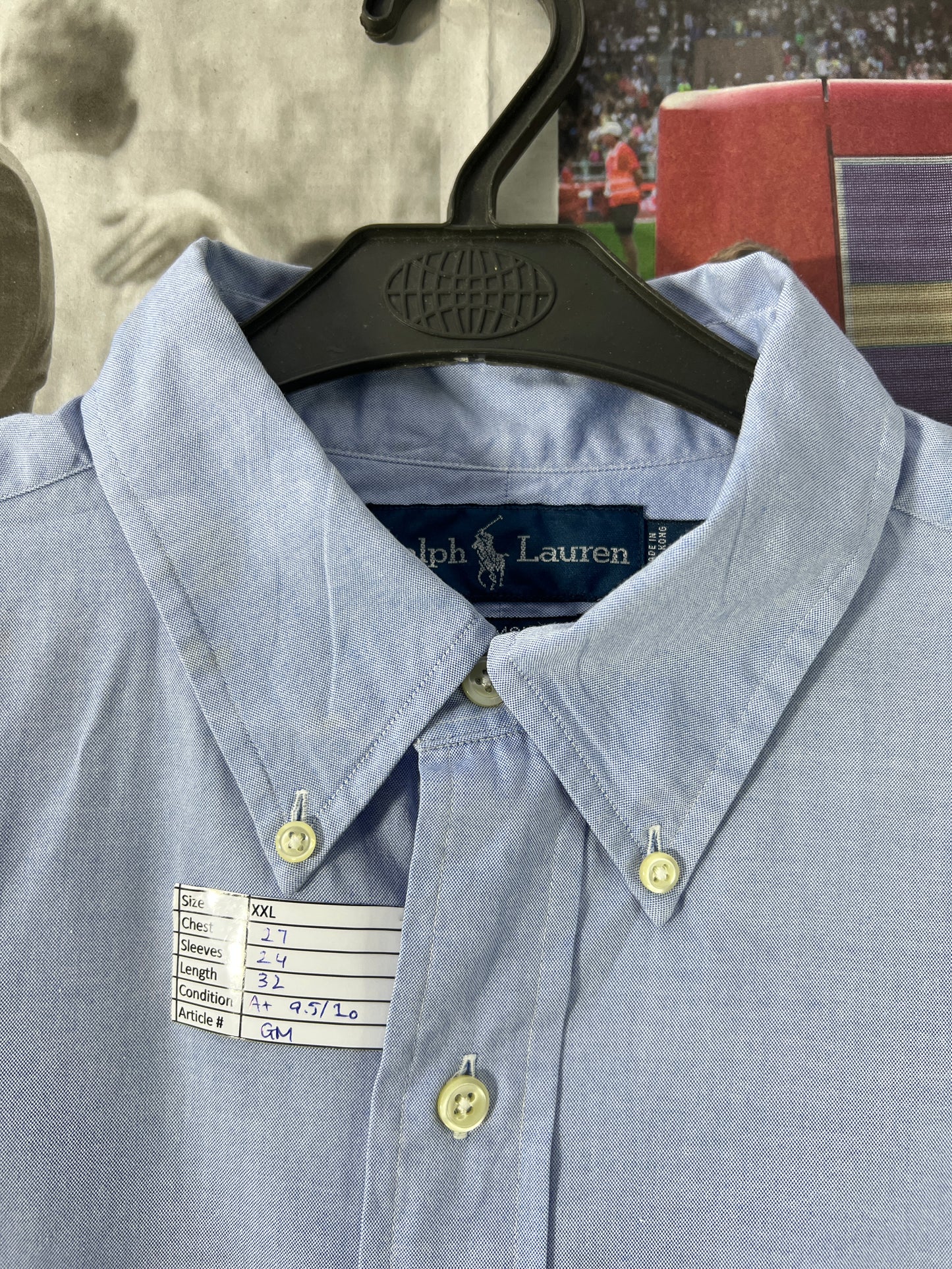 Ralph Lauren® Blue Shirt – (Size: XXL) Chest: 27