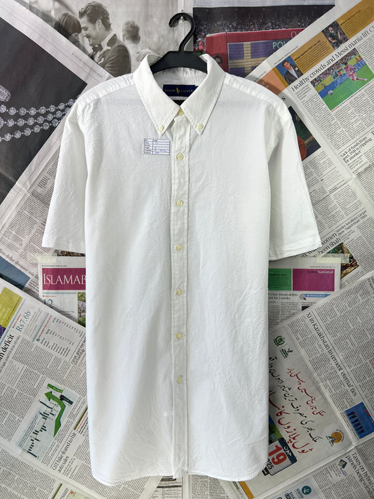 Ralph Lauren® White Seersucker Fabric – (Chest: 24)