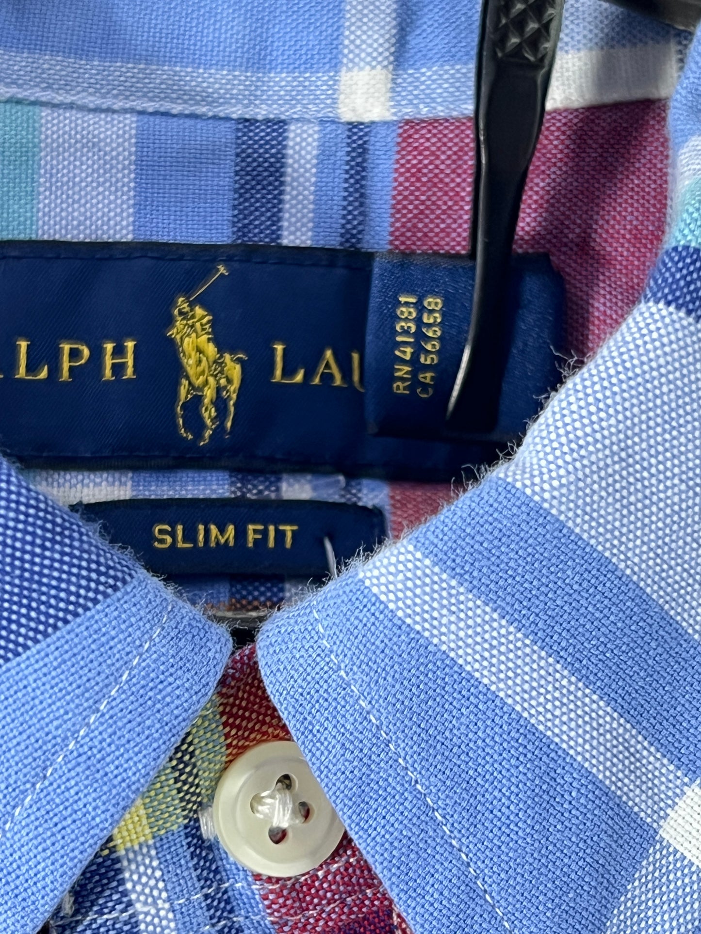 Ralph Lauren® Blue & Red Plaid Check– (Chest: 21)