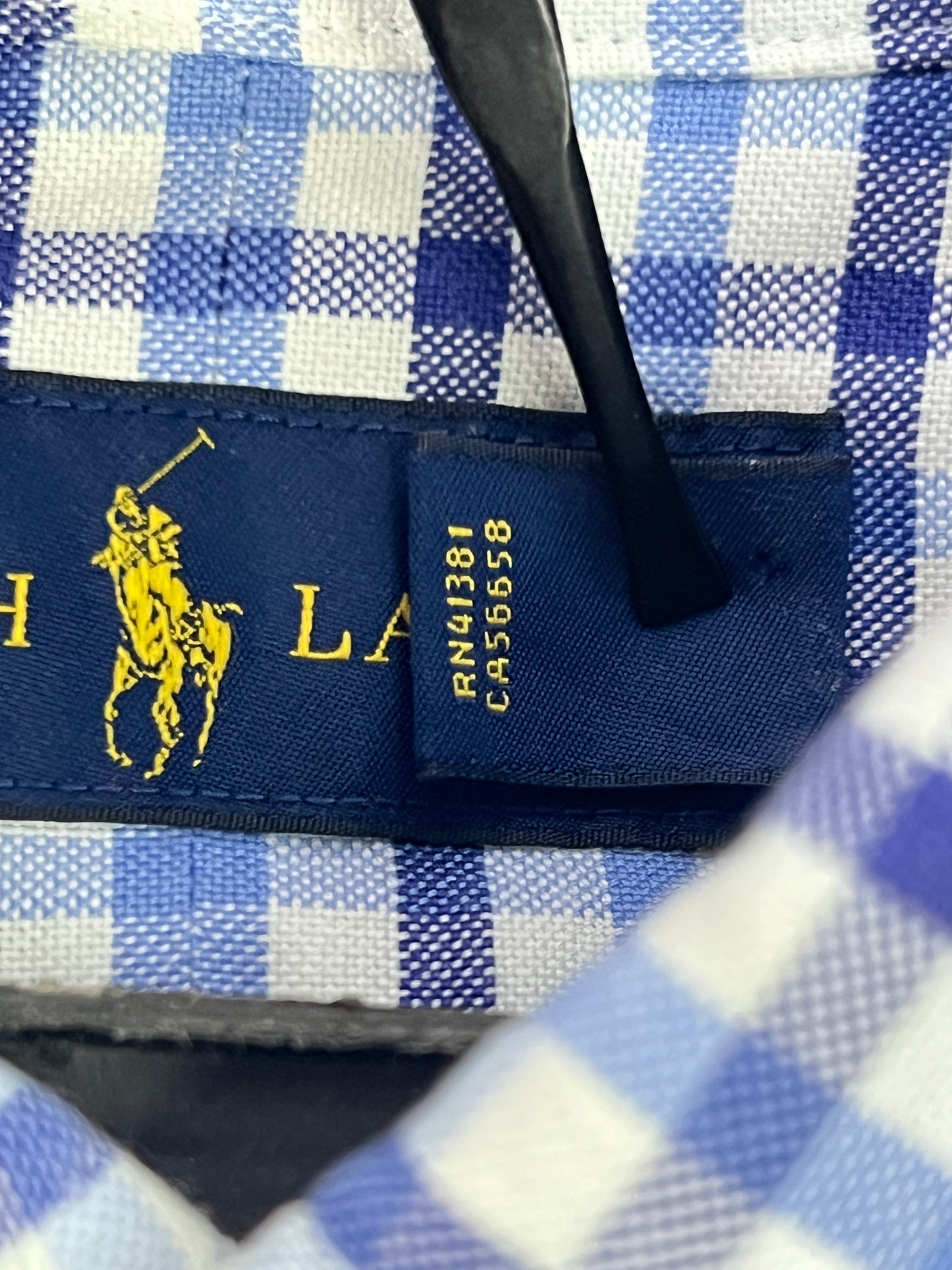 Ralph Lauren® Blue & White Check Oxford – (Chest: 24.5)