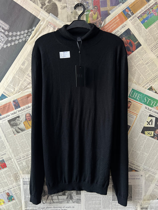 MAN® Small | Chest 21 | Black | High Neck Sweater | Acrylic-Wool Blend | 474