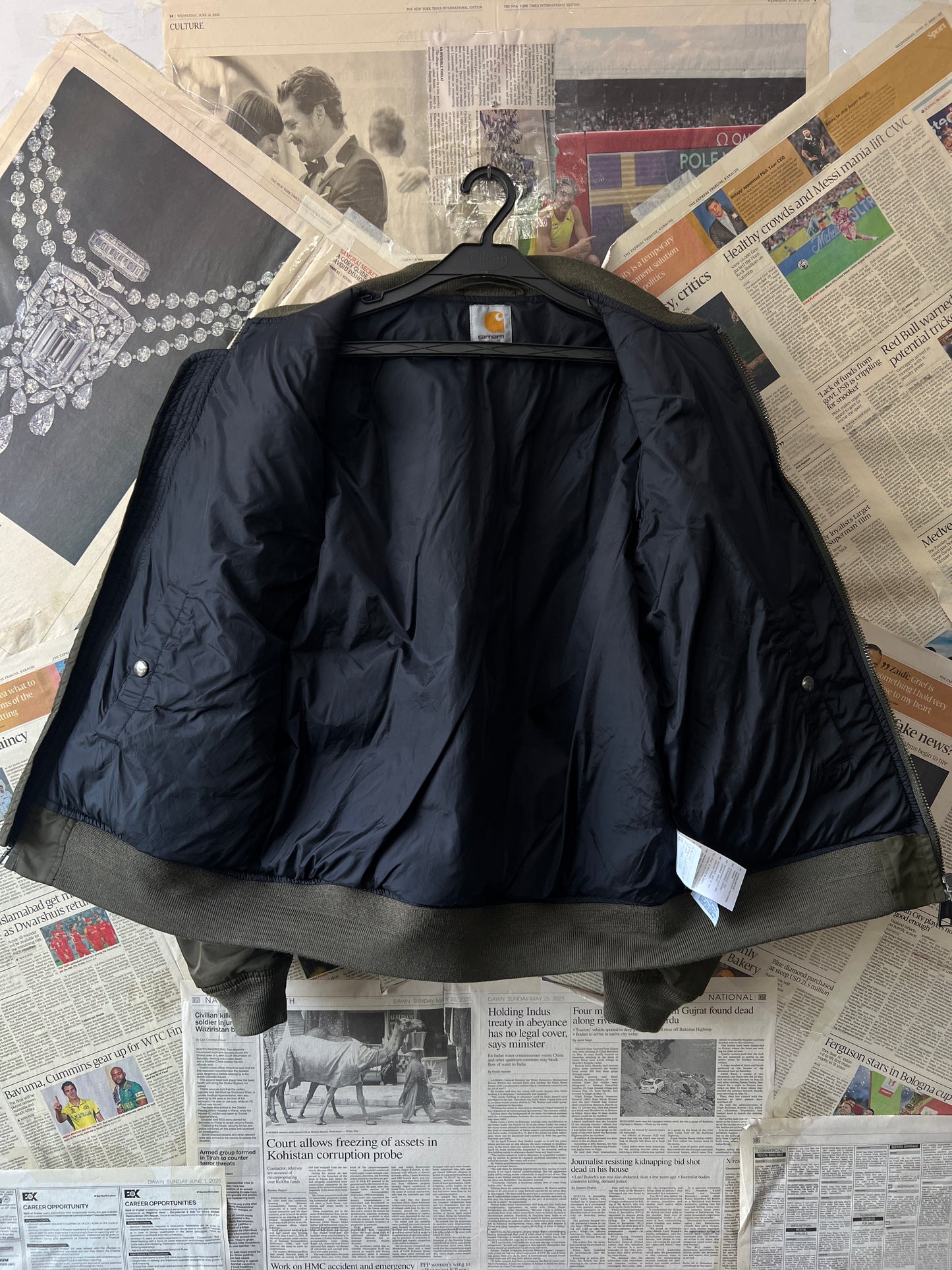 Carhartt® Small | Chest 21 | Army Green | Ashton MA-1 Bomber Jacket | Vintage | 783