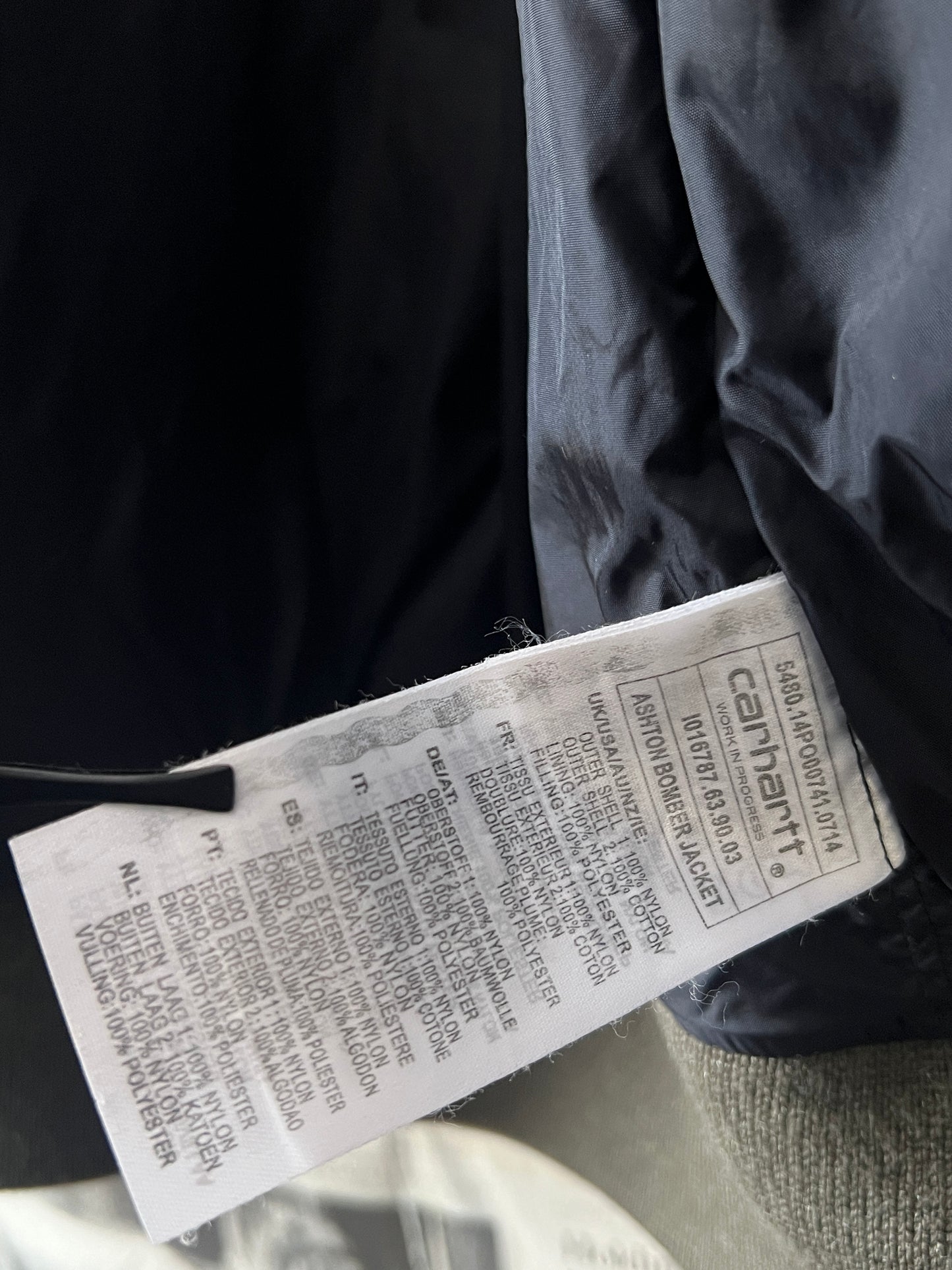 Carhartt® Small | Chest 21 | Army Green | Ashton MA-1 Bomber Jacket | Vintage | 783