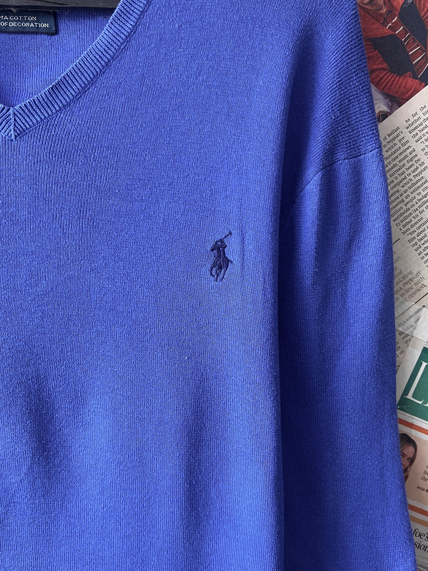 Ralph Lauren® Large | Chest 24 | Blue | Sweater | Pima Cotton | 516