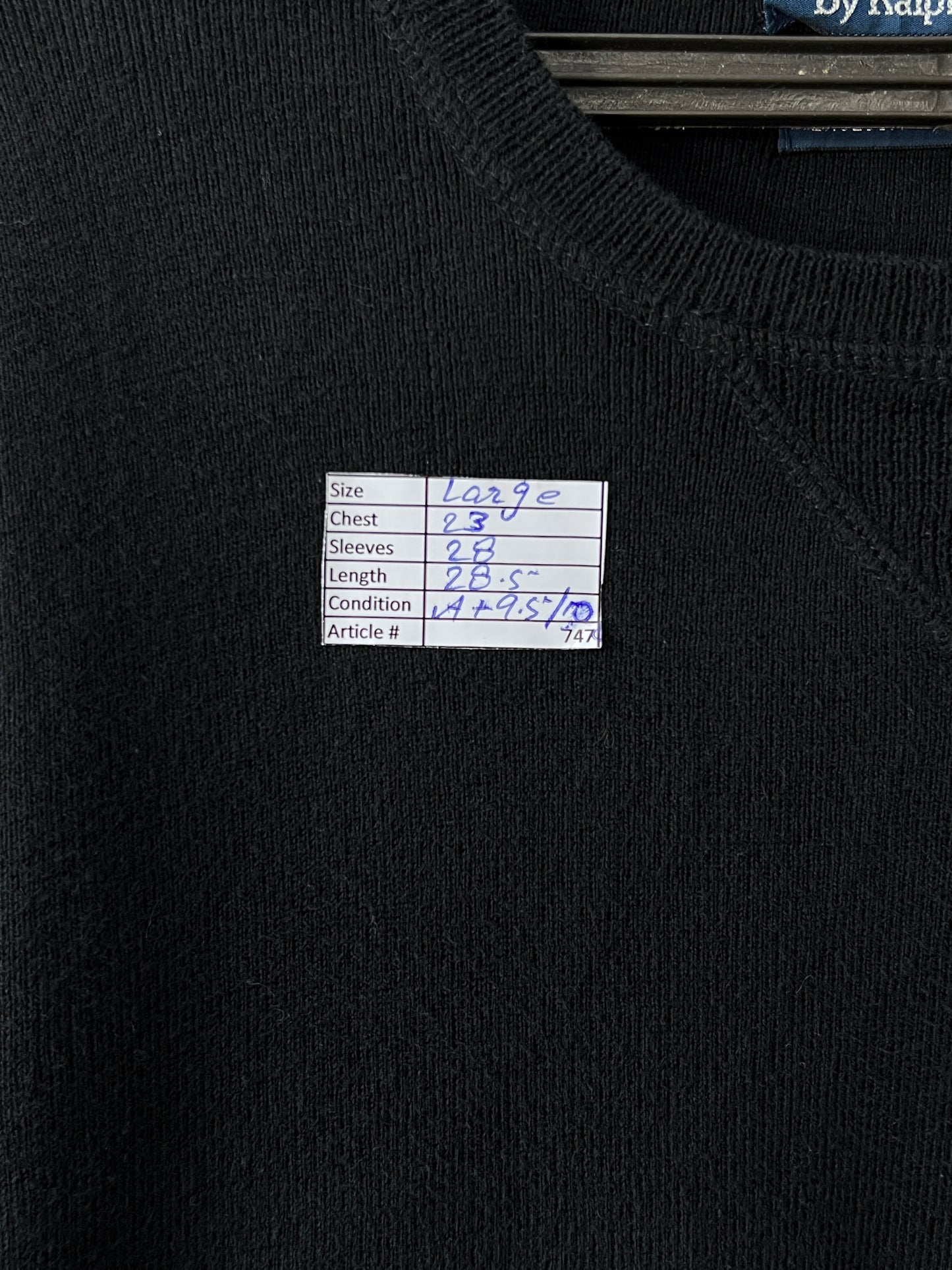 Ralph Lauren® Large | Chest 23 | Black | Sweat Shirt | Cotton | 747