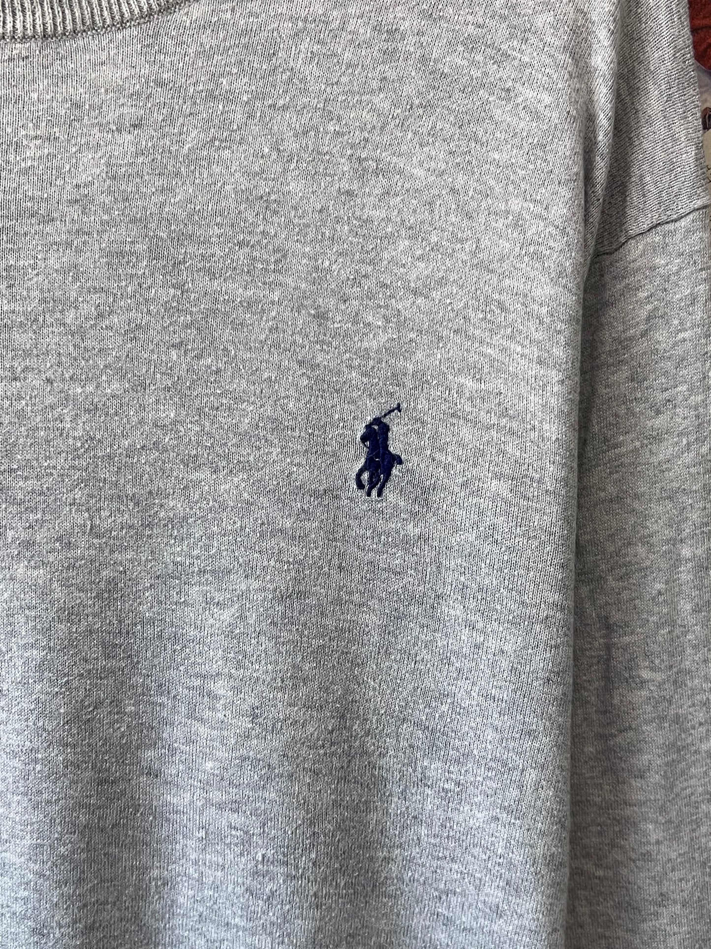 Ralph Lauren® Large | Chest 23.5 | Grey | Lightweight Crewneck Pullover | Cotton- Cashmere | 742