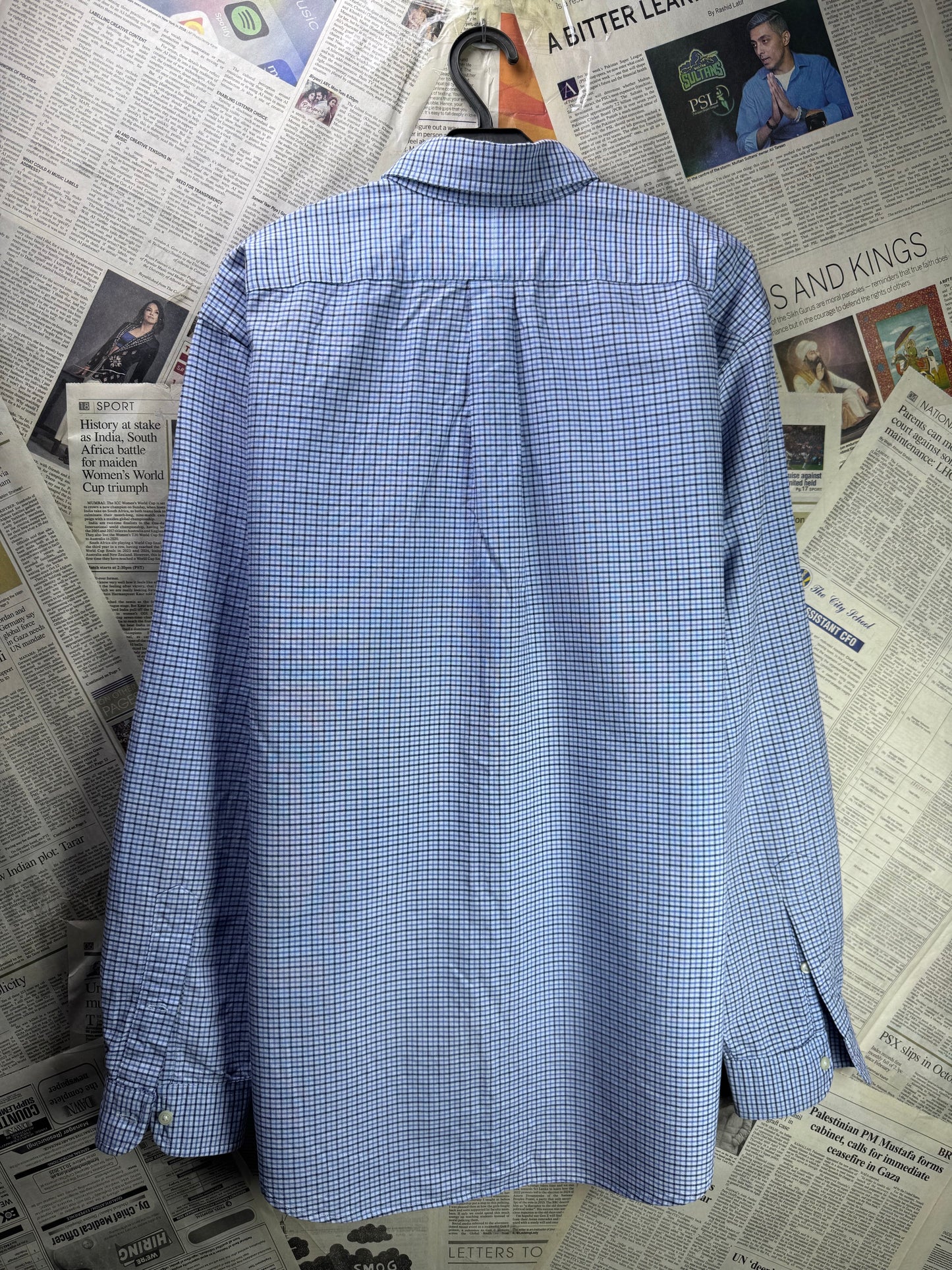 Ralph Lauren® XL | Chest 25.5" | Blue Check | Oxford Shirt | Cotton | 4135