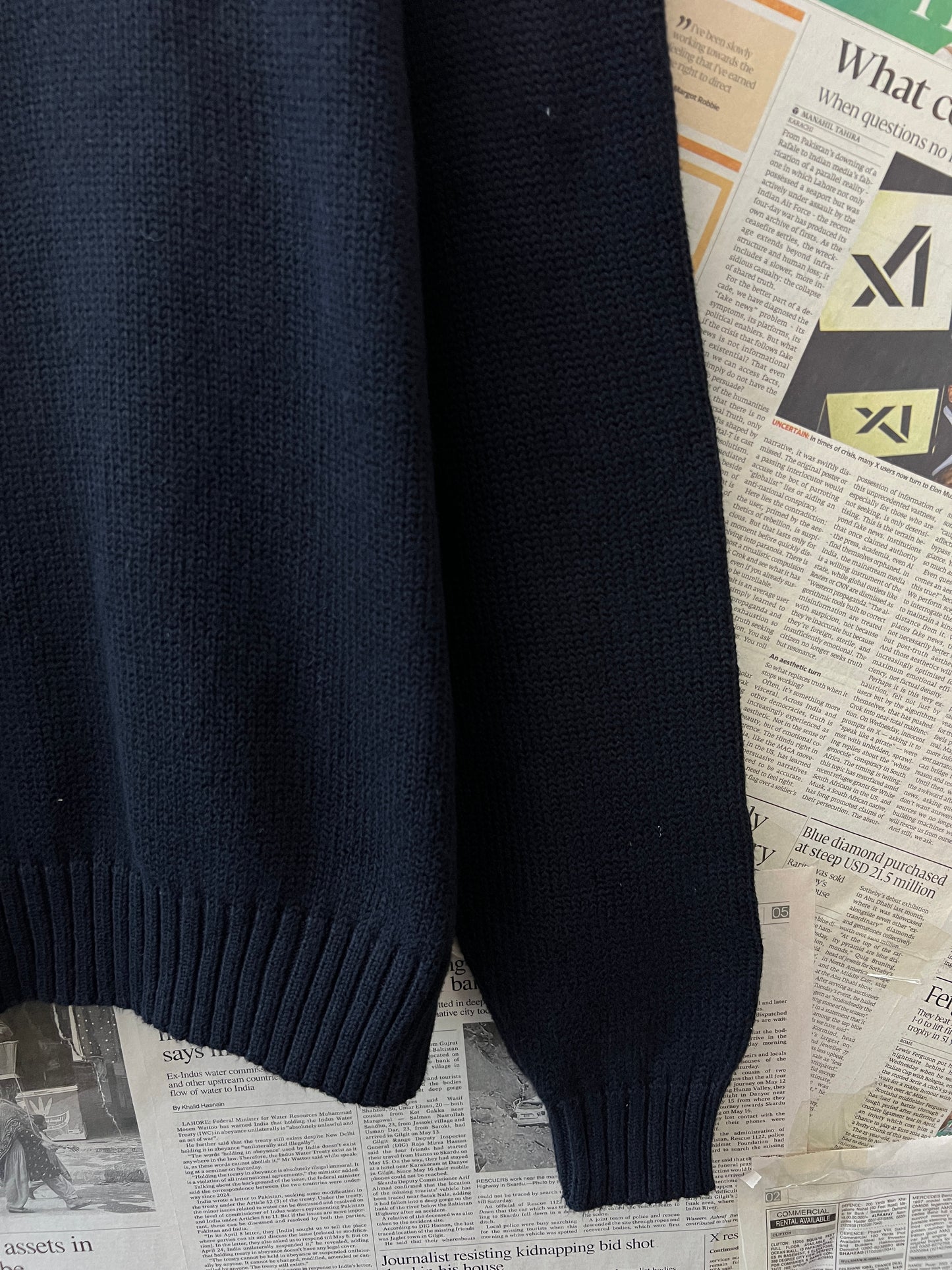 Ralph Lauren® Large | Chest 23.5 | Midnight Blue | Crewneck Sweater | Cotton | 728