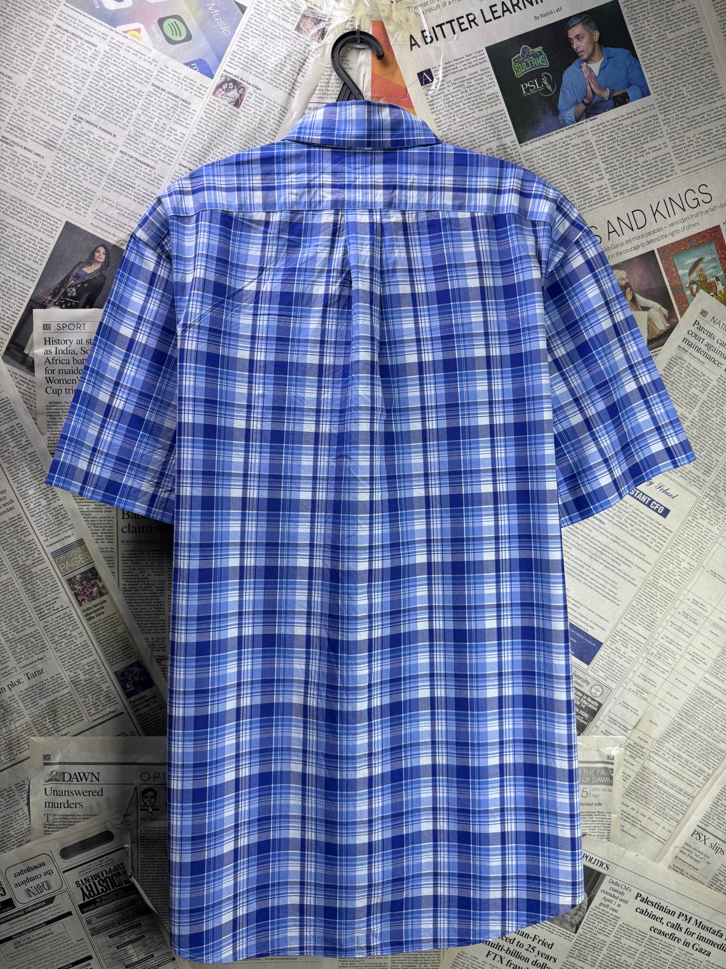 Ralph Lauren® L/XL | Chest 24.5 | Blue Check | Shirt | Cotton | 4141