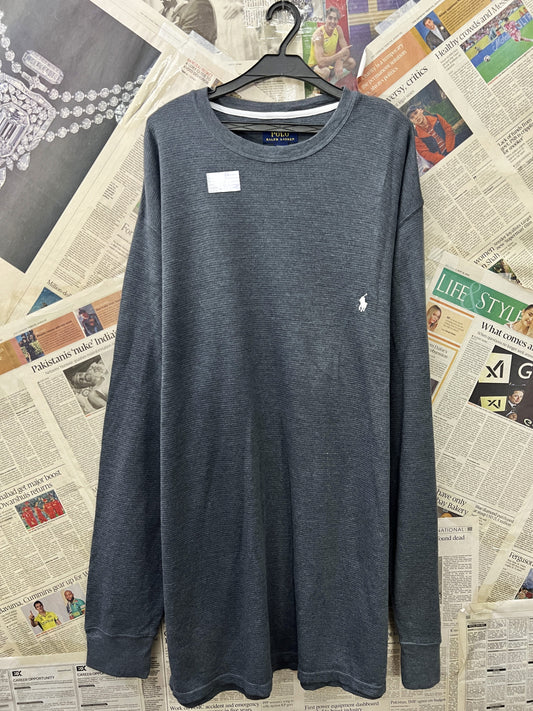 Ralph LaurenĀ® XXXL | Chest 28 | Charcoal | Waffle Knit Thermal Top | Cotton-Poly | 722