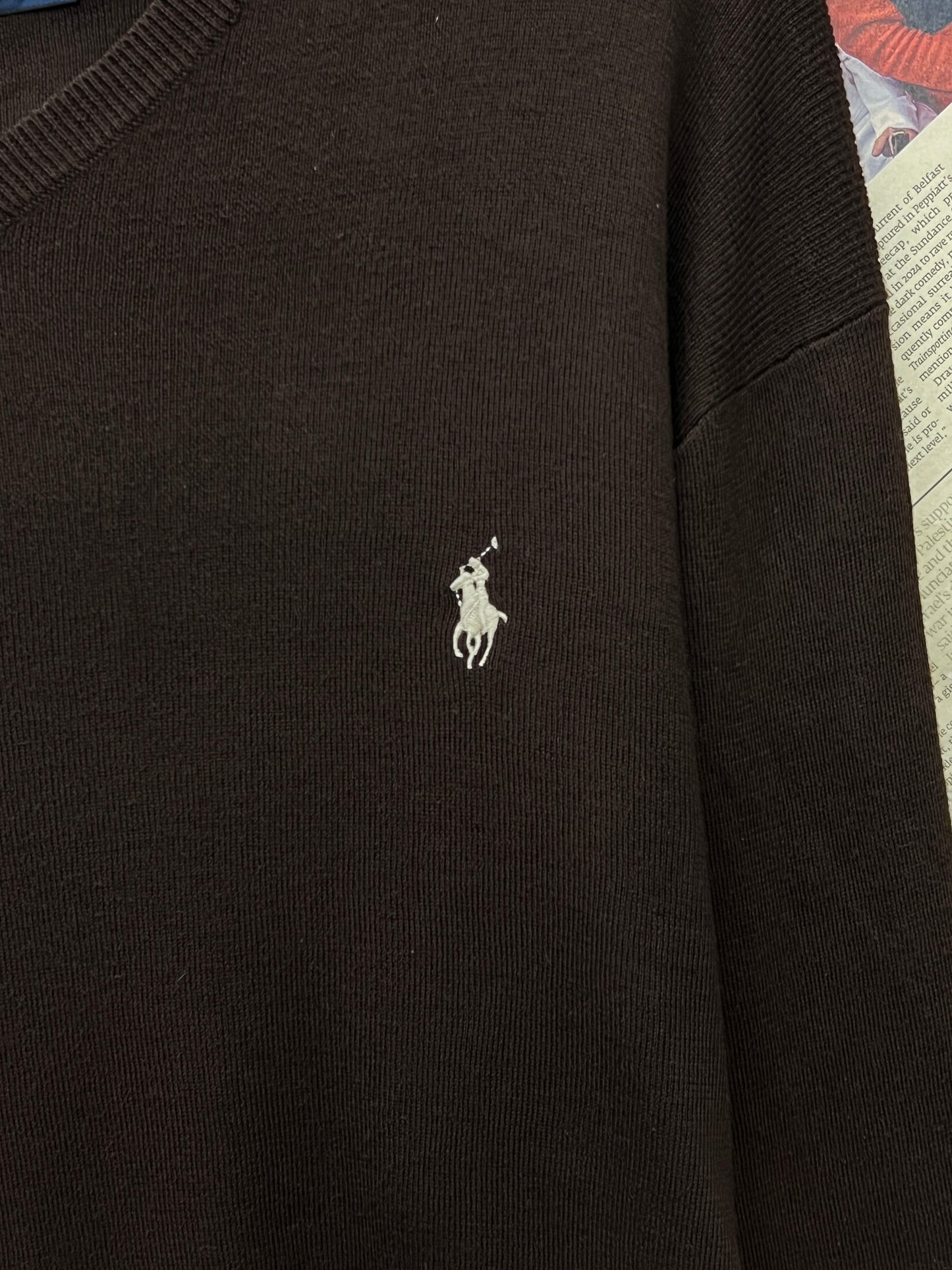 Ralph Lauren® Large | Chest 23.5 | Chocolate Brown | Sweater | Cotton | 734