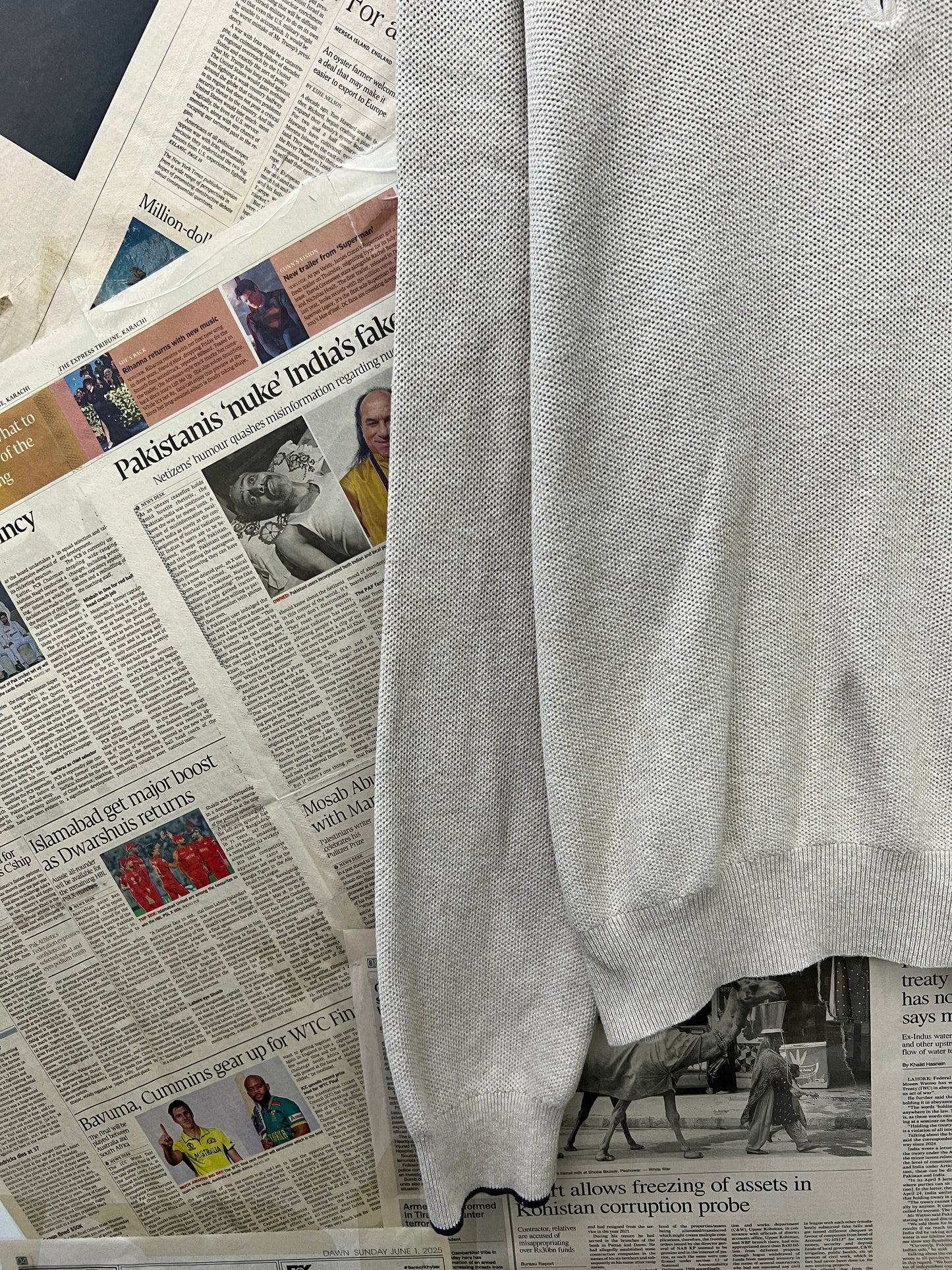 Ralph Lauren® Large | Chest 23 | Beige | Quarter Zip Sweater | Cotton | 721