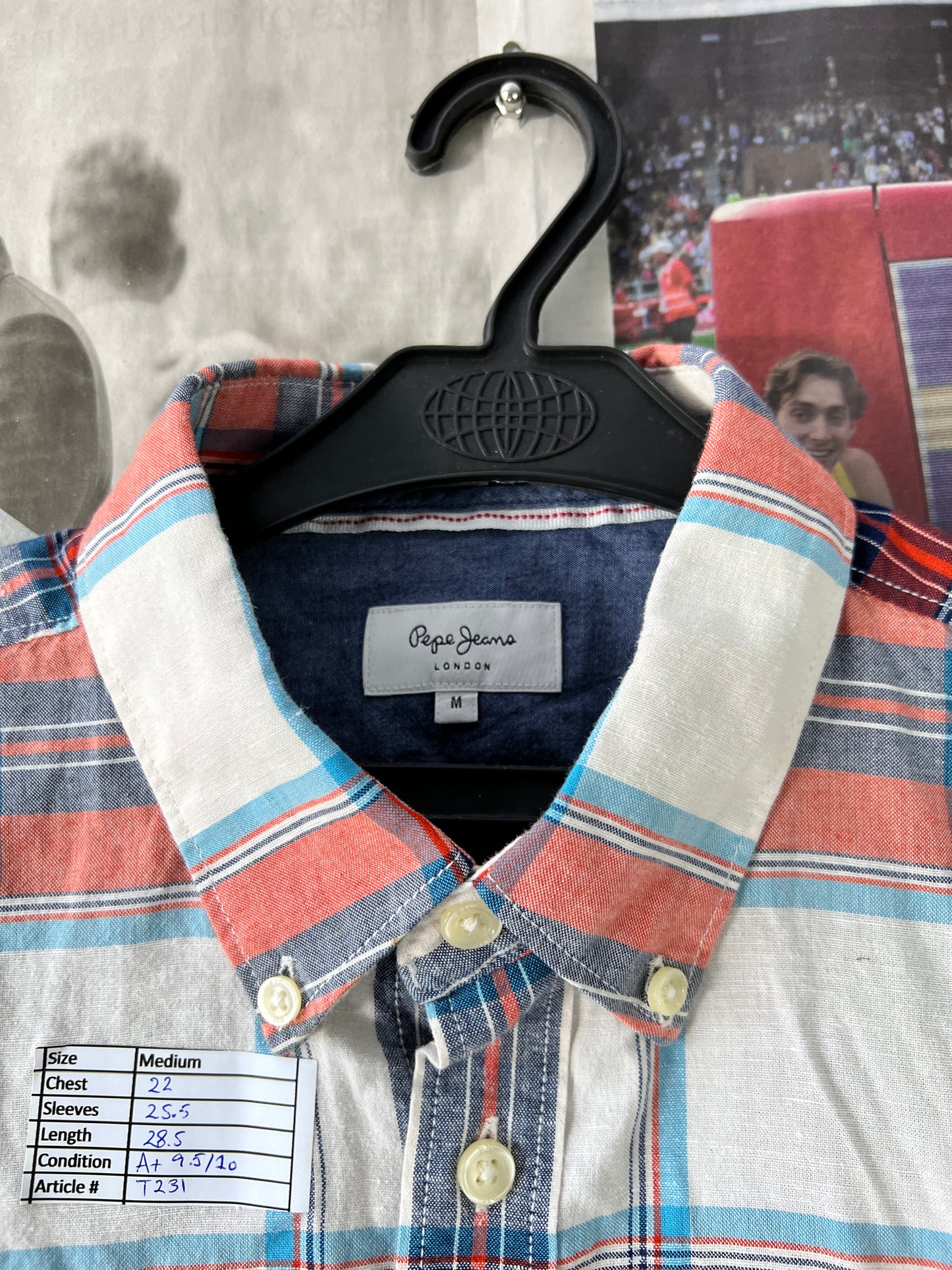 PEPE JEANS LONDON® Plaid Check – (Chest: 22)