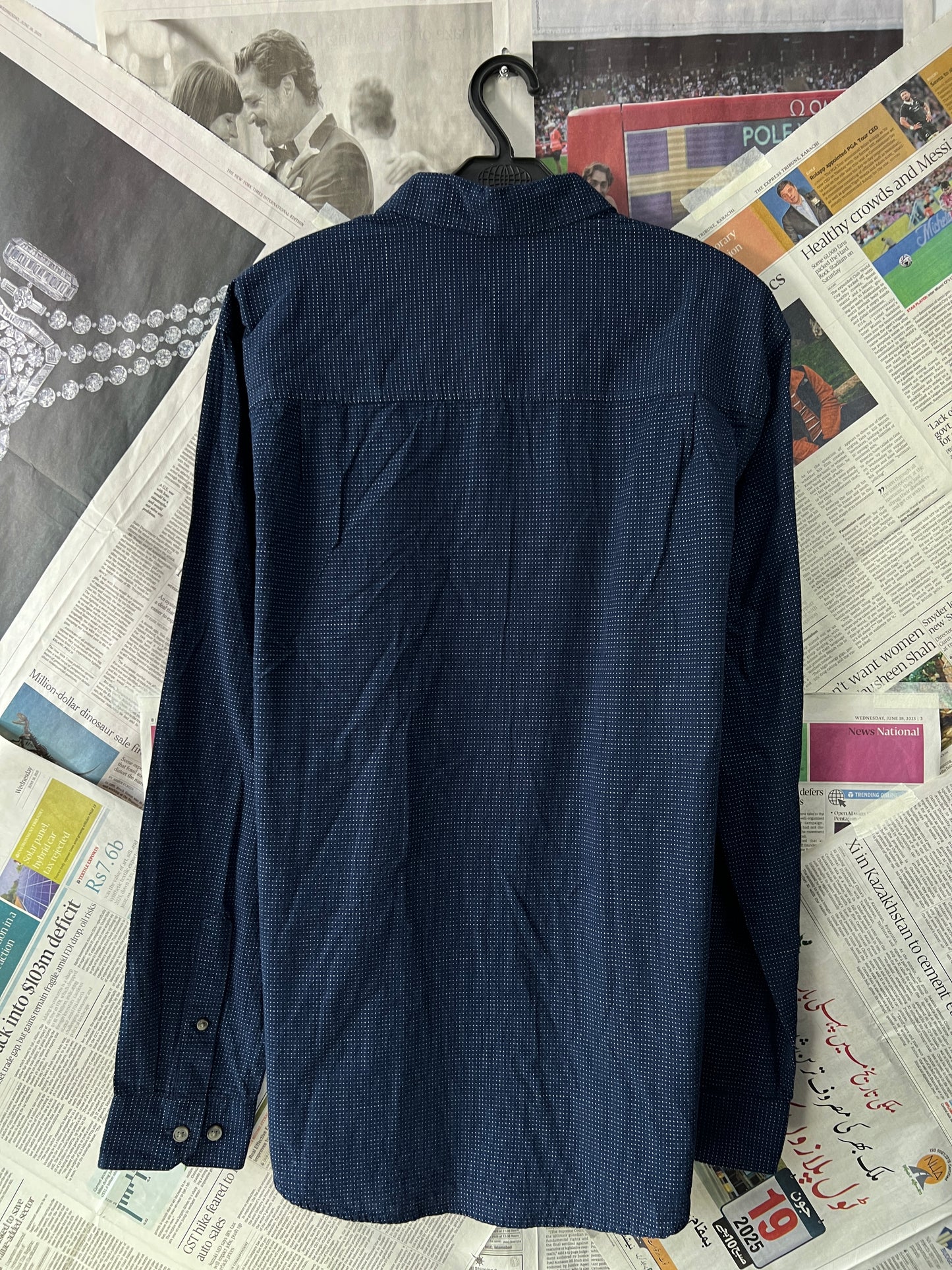 Clothing & CO.® Navy Blue with Polka Dots – (Chest: 22)