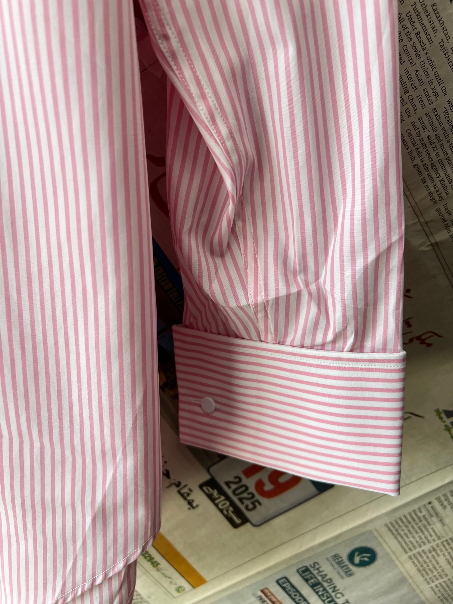 AUSTIN BROTHERS® Pink with White Stripes– (Chest: 22)