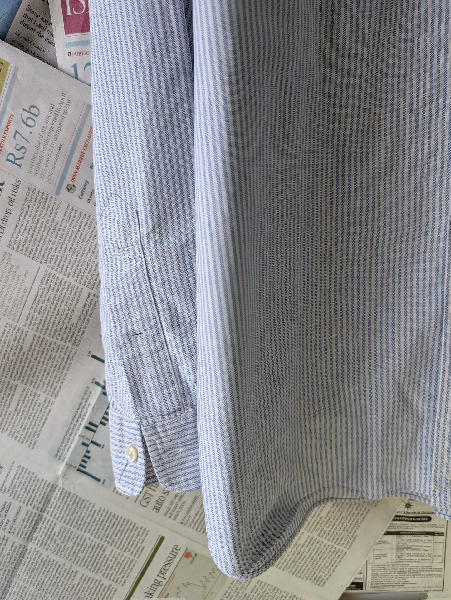 Ralph Lauren® Light Blue & White Stripes Oxford – (Chest: 27)