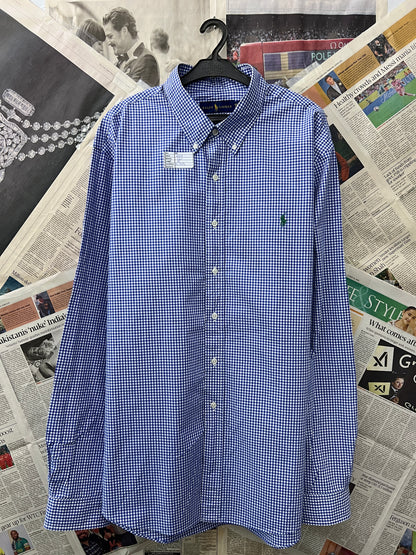 Ralph Lauren® Blue Check | Chest: 26.5 | XXL | Shirt | Cotton