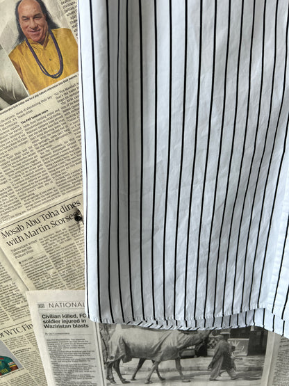 Ralph Lauren® XL | Chest 25.5 | White Striped | Shirt | Cotton