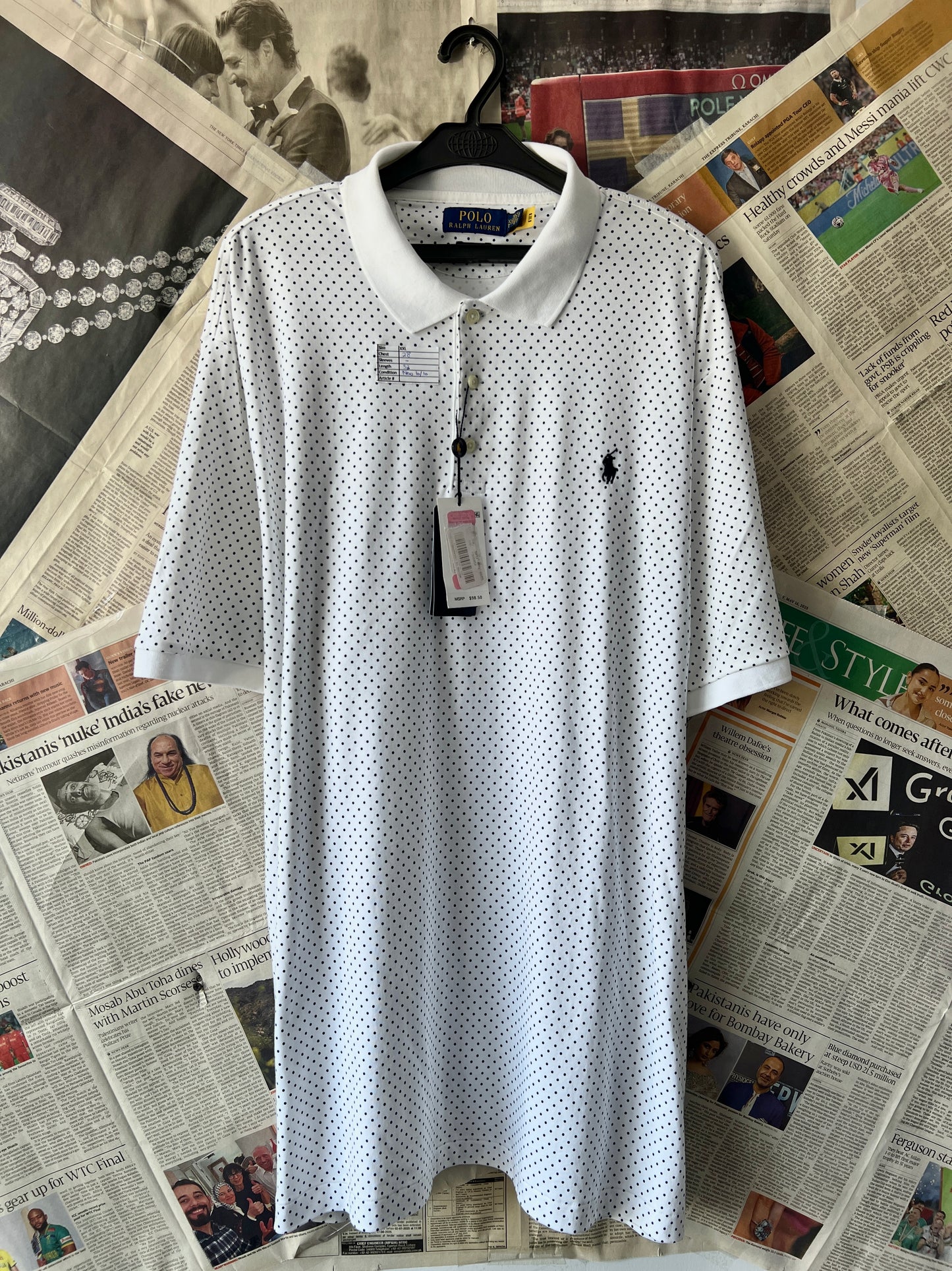 Ralph Lauren® Polka dots | Chest 28 | XXL | Polo | Cotton