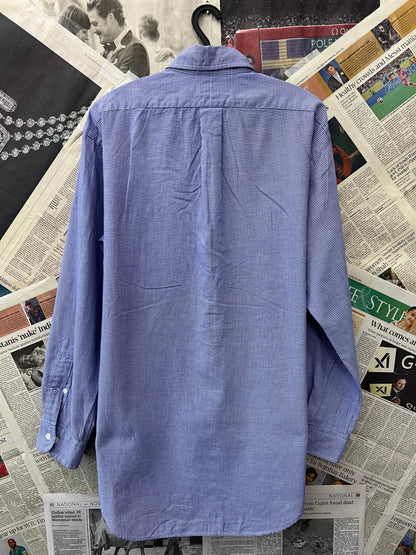 Ralph Lauren® Large | Chest 24 | Blue Pin Check | Shirt | Cotton