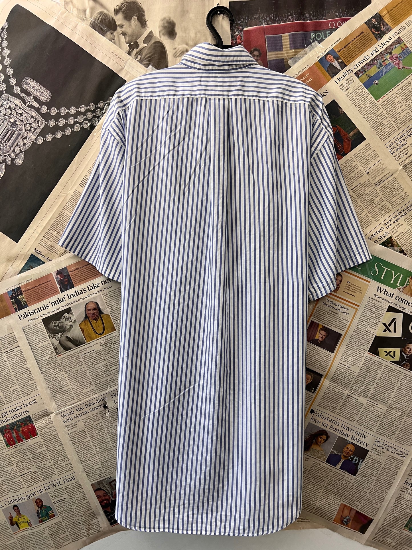 Ralph Lauren® Blue Striped | Chest 26.5 | XXL | Shirt | Cotton