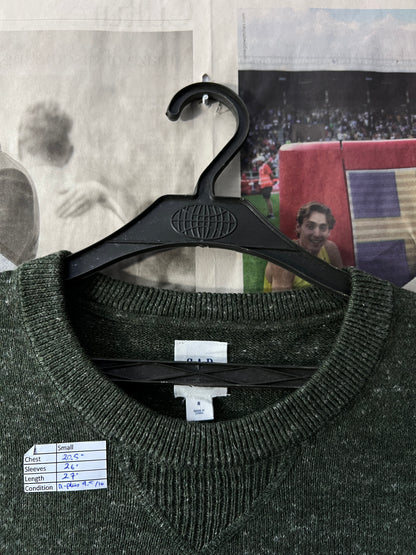 GAP® Heathered Forest| Chest 20.5 | Small | Crewneck Sweater |  Cotton