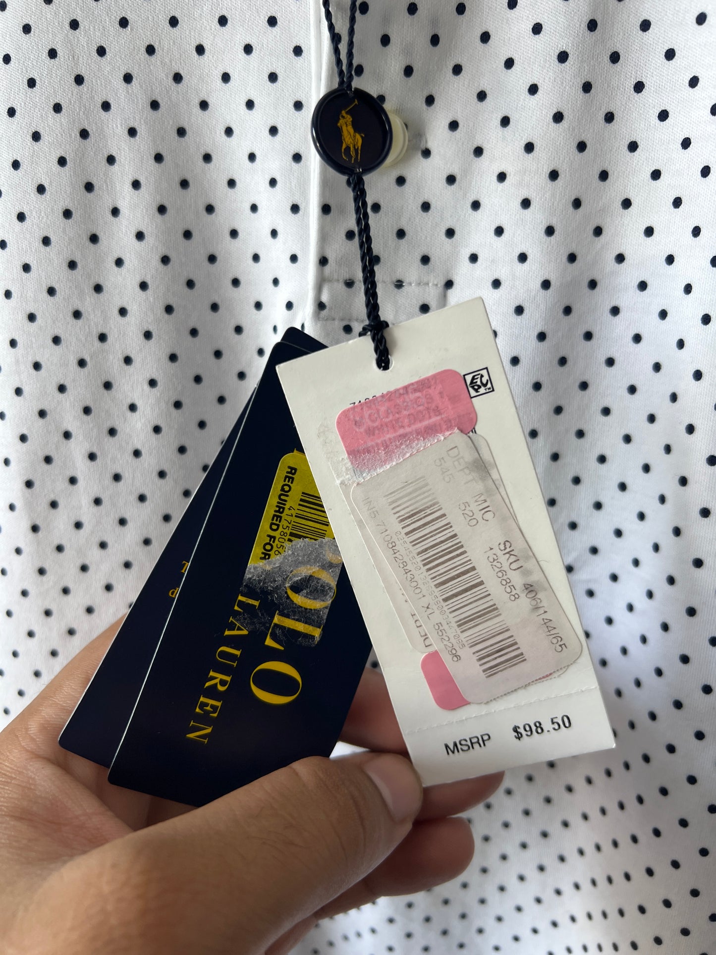 Ralph Lauren® Polka dots | Chest 28 | XXL | Polo | Cotton