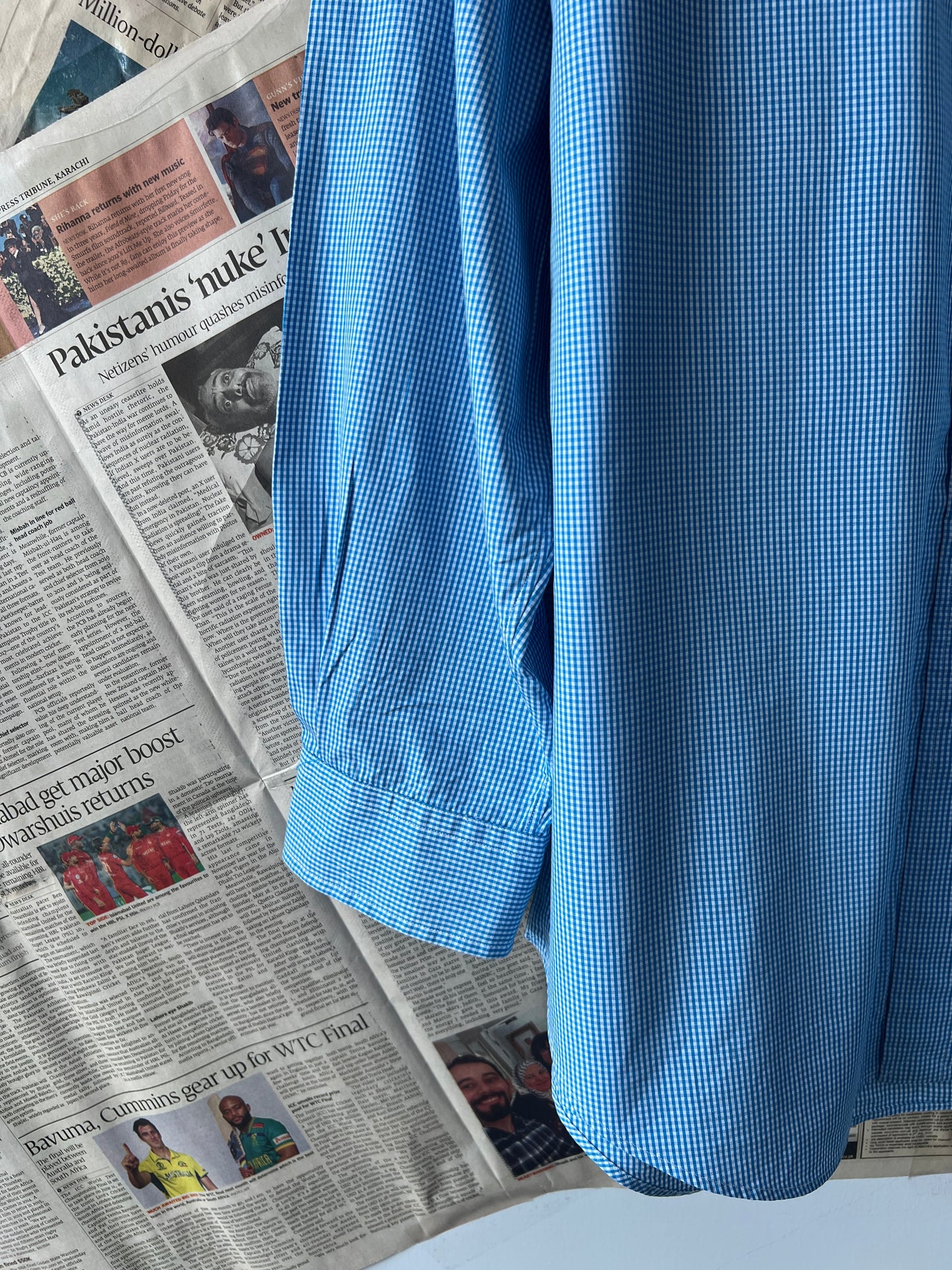 Ralph Lauren® XXL | Chest 26.5 | Blue Check | Shirt | Cotton