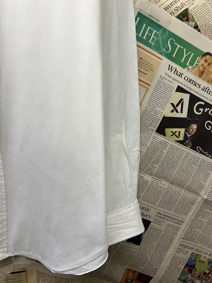 Ralph Lauren® White Textured | Chest 25.5| XL | Shirt | Cotton