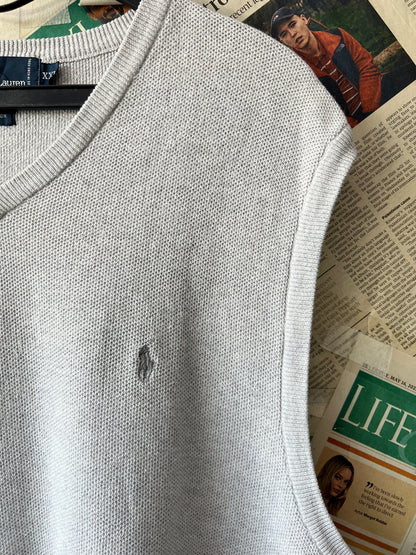 Ralph Lauren® XL | Chest 25 | Grey | Sleeveless Sweater | Cotton | 716