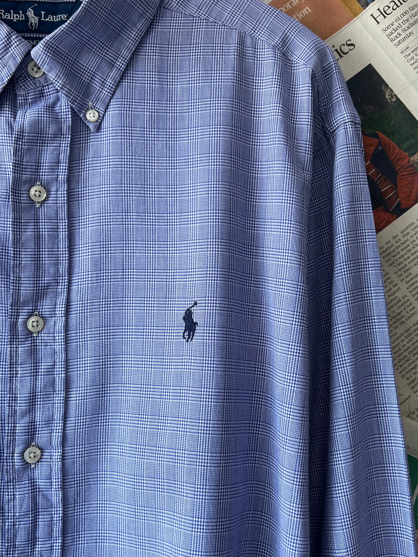Ralph Lauren® XXL | Chest 27 | Iris Check | Shirt | Cotton