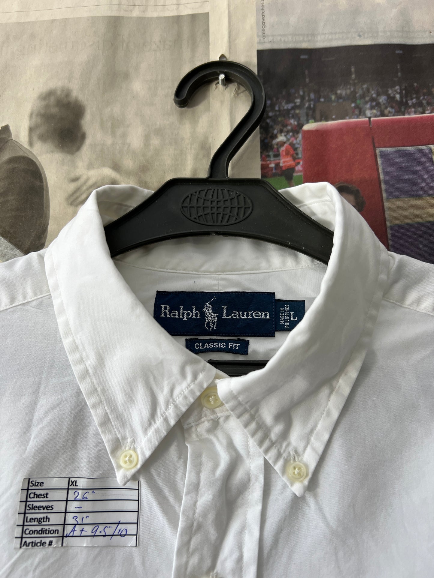 Ralph Lauren® White | Chest 26 | XL | Shirt | Cotton