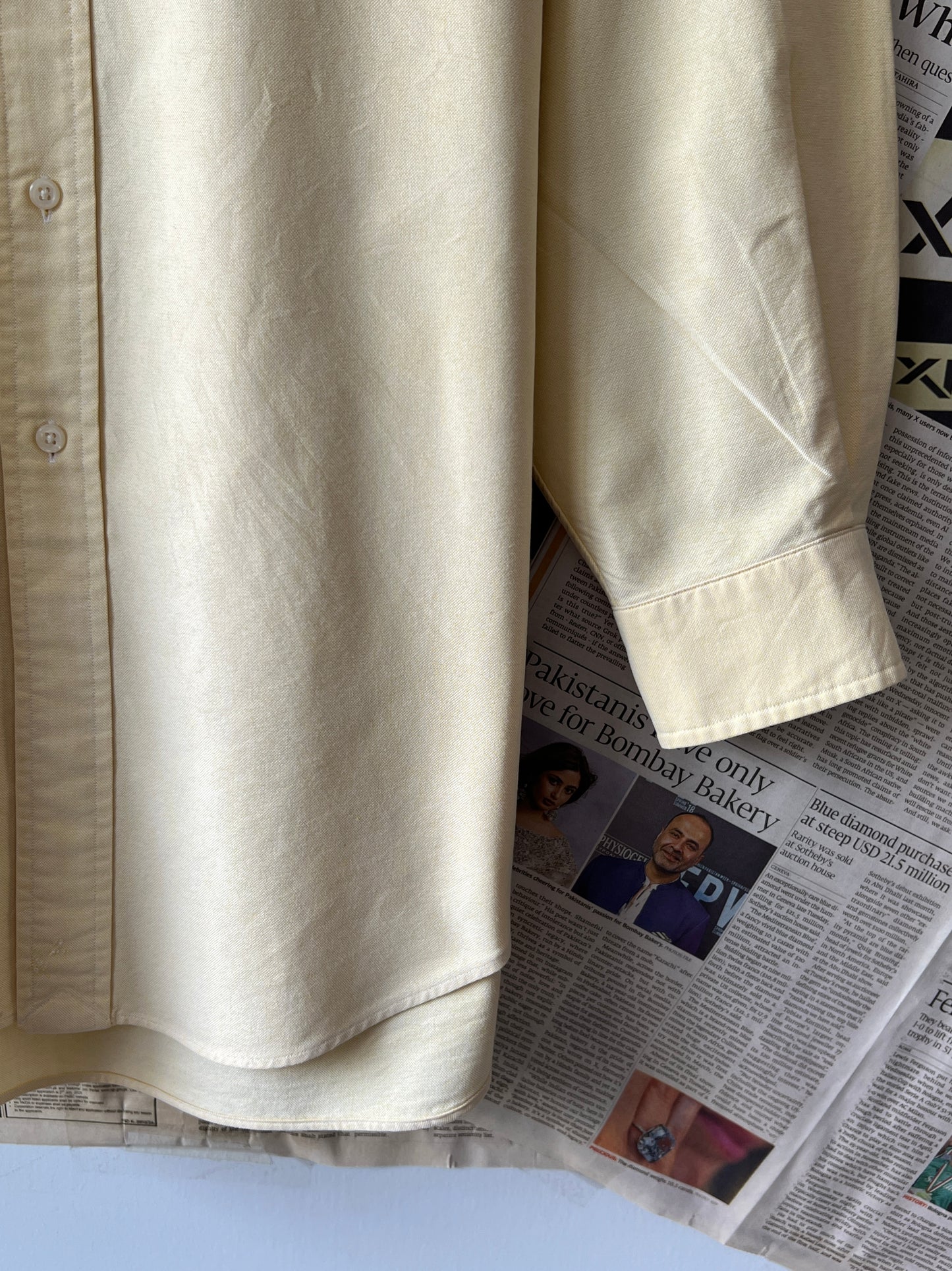 Ralph Lauren® XXL | Chest 27.5 | Flax Oxford | Shirt | Cotton