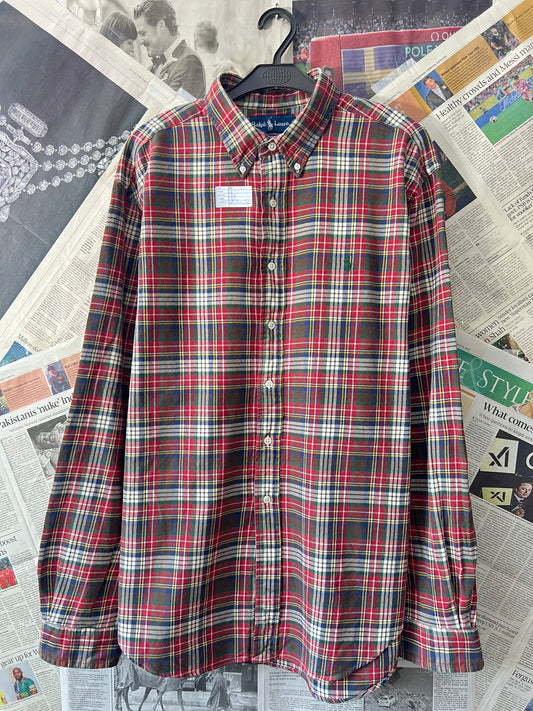 Ralph Lauren® XXL | Chest 27 | Red Plaid | Shirt | Cotton