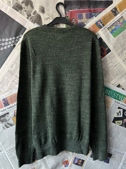 GAP® Heathered Forest| Chest 20.5 | Small | Crewneck Sweater |  Cotton