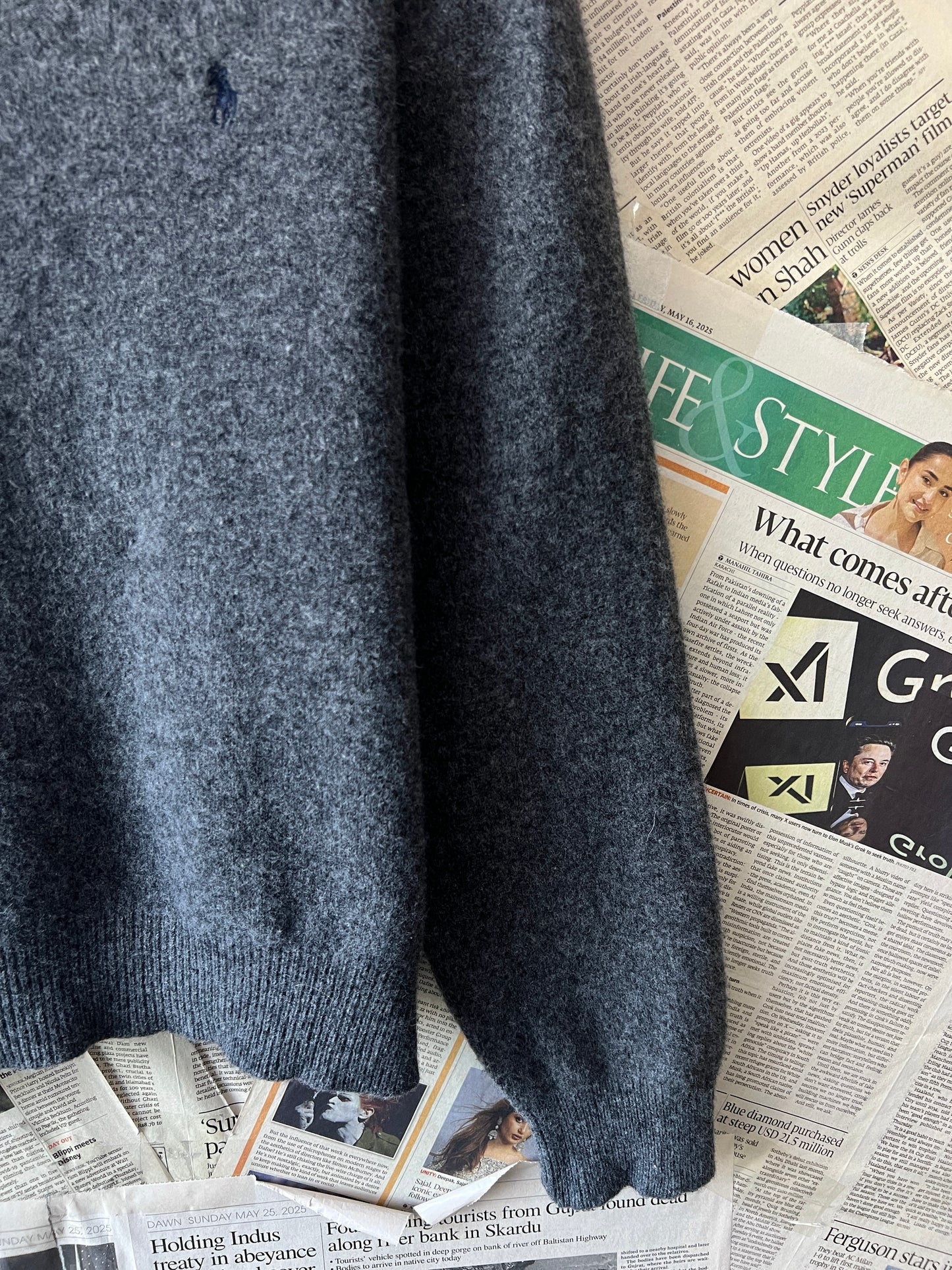 Women-Ralph Lauren® Medium | Bust 21.5" | Grey | Sweater | Wool | 2300