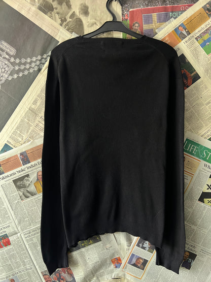 Ralph Lauren® Black | Chest 24 | Large | V-Neck Sweater | Cotton