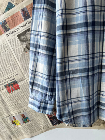 Ralph Lauren® Blue Plaid | Chest: 28.5 | XXL | Shirt | Cotton