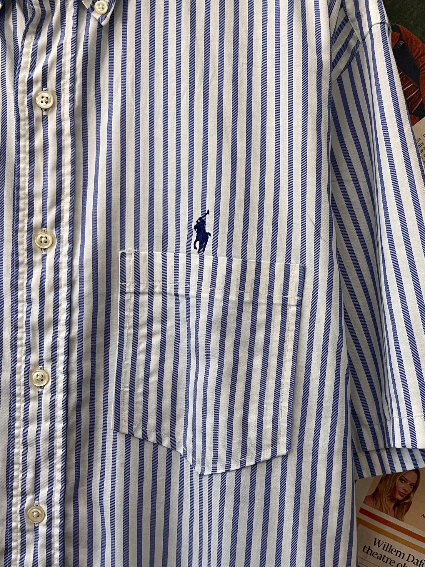 Ralph Lauren® Blue Striped | Chest 26.5 | XXL | Shirt | Cotton