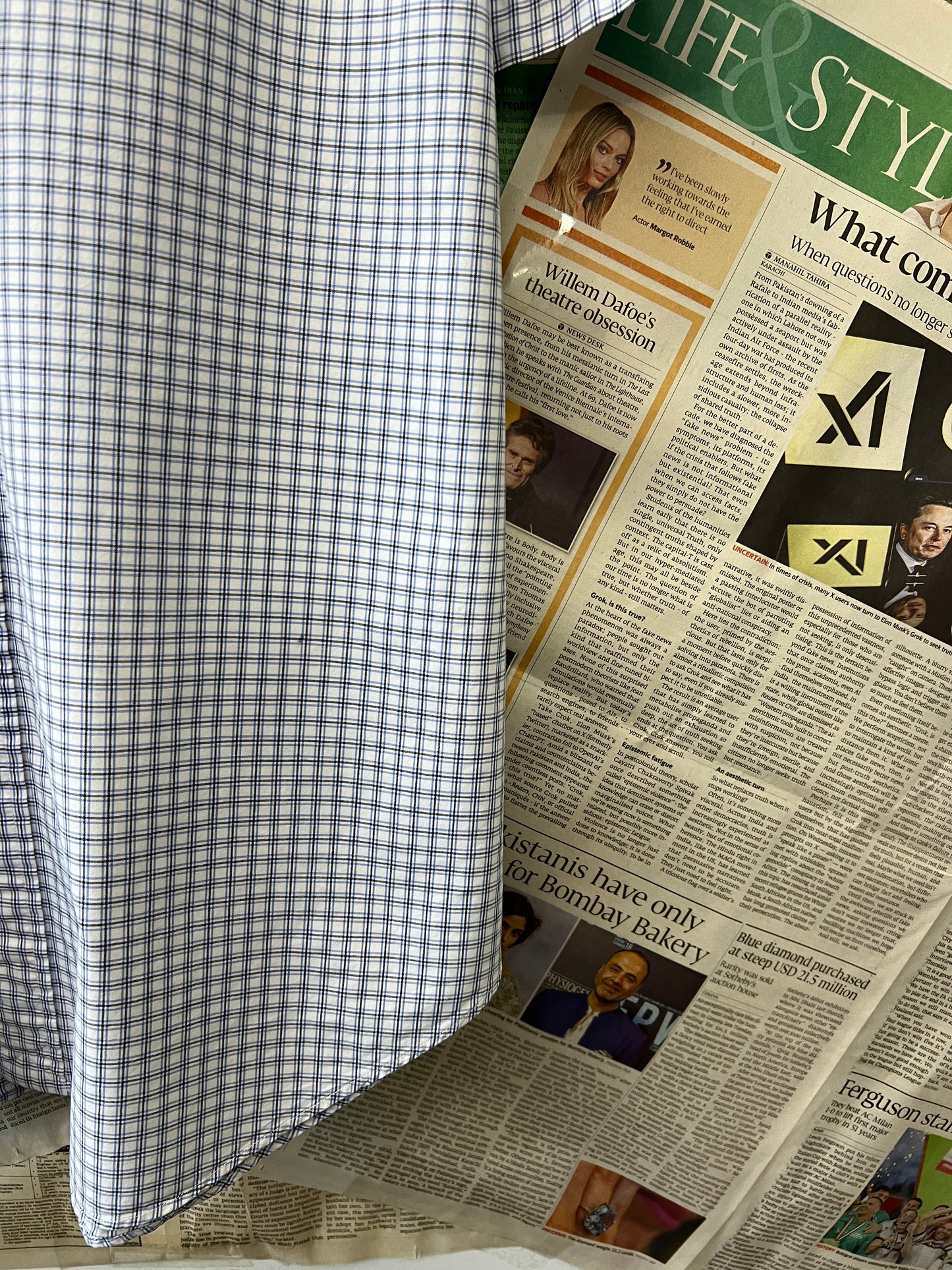 Ralph Lauren® White Check | Chest 27 | XXL | Shirt | Cotton