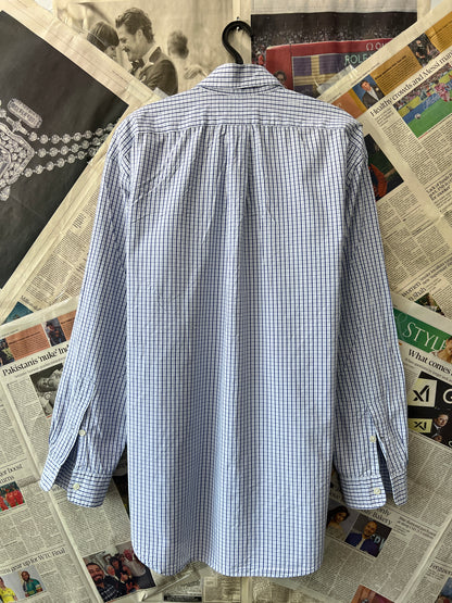 Ralph Lauren® White Check | Chest 25.5 | XL | Shirt | Cotton
